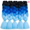 Xpression tressage cheveux kanekalon synthétique Crochet Tresses 24 pouces 100g Ombre Deux Tons jumbo tresses Extensions de Cheveux Synthétiques9183380