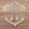 Sparkle bruiloft accessoires sets verzilverd Afrikaanse kralen goedkope kroon bling bruids accessoires online 2018 Cappelli da sposa