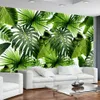 Anpassade 3D -väggmålning Sydostasien Tropisk regnskog bananblad PO Bakgrund Väggmålningar Nonwoven Wallpaper Modern6345100