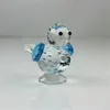 Crystal Glass Animal Pie Bird Staty Figurines Handgjorda Julbröllop Försäljning Hem Dekoration Konst Hantverk Ornament
