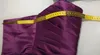 Goedkope Simple Dark Purple One Schouder Mouwloze Korte Bruidsmeisje Jurk Satijn Corset Knielengte Rits Elegante Bruiloft Jurken Toga