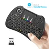 Rainbow retroilluminato Mini H9 Controllo wireless Remoto 24GHz Fly Air Mouse Backlight Qwerty Tastiera Touchpad per mini PC Android TV Box8563213