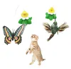 Pet Cat Toys Electric Rotating Butterfly Bird Rod Wire Funny Cat Scratching Toy Teaser Interactive Playing Products for Cats