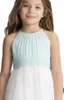 Belleza verde/blanco tul/gasa joya vestidos de niña de flores vestidos de desfile de niñas vestidos de vacaciones de cumpleaños tamaño personalizado 2-14 FF727069