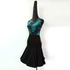 Bühnenkleidung 2021 Ankunft Latin Dance Kleid für Damen Grün Lila Leopard Kostüm Frauen Ballsaal Wettbewerbsfähige Samba Tango Kleider N1075