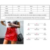 Skirts Women Red Pencil Skirt PU Leather Summer Mini Female Sexy High Waist Ladies Office Short 2022 Fashion Clothes