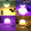 50st/parti LED -möbler Batteri Batterinladdningsbar LED -glödlampa RGB Remote Control Waterproof IP65 Swimming Pool Lights