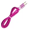 1M 3FT Metal Unbroken Fabric Braided Audio Aux Car Extension Cable 3.5mm male to male For Headphone ,Speaker , cellphone ,computer