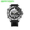 2018 SANDA Brand Shock Watch 3ATM estilo militar masculino Digital silicone masculino relógios esportivos ao ar livre multicolor Relogio Masculino