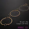 3pcs Steampunk Goldfarbe Kettensatz für Frauen vey schöne Kristall Halskette sehr Modeschmuck A0802