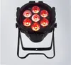 8 stycken 7PCs 18W RGBWAUV 6IN1 LED PAR LIGHT LED PAR CAN LIGHT RGBWAUV DECORATION LED Stage Lights