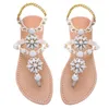 Fashion Luxury Rhinestone Crystal Summer Beach Shoes Women Sandals Designer Flip Flops For Slippers Wedding Shoes Bride 2899