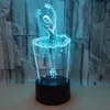 Ballerina 3D Illusion LED Night Light Color Change Touch Switch Table Desk Lamp #T56