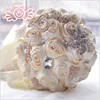 Stunning Wedding Flowers White Bridesmaid Bridal Bouquets Artificial Rose Wedding Bouquet Wedding Supplies buque de noiva155S