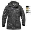 Abbigliamento outdoor Giacca a vento mimetica Tattica M65 Giacca Woodland Caccia Tiro Cappotto Combattimento Abbigliamento invernale NO05-216