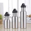 350 500 750ml Paslanmaz Çelik İçme Suyu Şişesi Açık Seyahat Sporları Binicilik Geniş Ağız İçecek Şişeleri Kettle Açık Araçlar208V