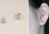 Crystals de Swarovski Zirconia Round Purple Orees Boucles d'oreilles Stump Bijoux pour les femmes Brinces de mode de mode 2018267m