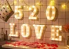 2018 алфавит LED письмо загорается белые пластиковые буквы стоя висит A-Z день рождения Свадебный декор Фея строка свет