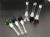 Hot Sale 10cm Längd Glas Downstem Diffuser Glas Downstems för Adapter Glas Bongs Down Stammar Med Diamanter Skål 14mm 18mm