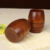 Natural Wood Cup Handmade Wood Beer Cup Wooden Portable Outdoor Cup with Handle Tea Coffee Mug 10.5x6.7cm