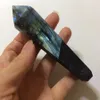 DingSheng Natural Labradorite Blue Astrophyllite Quartz Smoking Pipe Crystal Stone Obelisk Wand Point Cigars Pipes With 2 Metal Filters