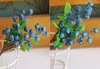 10 peças flores artificiais decorativas de mirtilo flores de seda frutas falsas para decoração de casa de casamento plantas artificiais 6253201