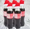 Mini Santa Claus Hats for Lollipop Christmas Party Holiday Lollypop Top Topper Wine Bottle Doll Decor Cap Tableware Covers festive props