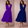 Europe summer dresses for women clothes high-end party dresses new sexy deep V white club dress plus size vestidos womens dresses