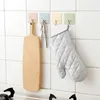 Nouvelle Arrivée Salle De Bain Cuisine Adhésif Crochets Plateau Hanger Organisateur Bâton Sur Porte Tenture Murale Vêtements Porte-Serviette 4 Couleurs