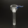 Guide maschio in vetro e stelo femmina stile coppa da vino con gomma nera Accessorio per fumo semplice stelo inferiore per tubi in vetro bong in vetro d'acqua