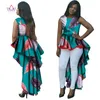 BRW Dashiki Africano Wax Imprimir vestidos longos para as Mulheres Plus Size Africano Estilo Moda Feminina do partido de escritório Bazin Riche Vestido WY145