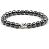 Buddha Pulseira Homens Pulseiras Dragão 8mm Pedra Beads Elástica Braslet Mens Jóias