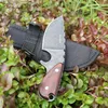 Xquisite straight knife handle wood Stone wash blade outdoors gear camping survive knives tactical hunting knife gift practica EDC tools