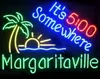 24 20 polegadas Margaritaville It is 500 Somewhere DIY Glass Neon Sign Flex Rope Neon Light Indoor Outdoor Decoration RGB Voltage 110206w