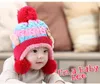 Sevimli Bebek Toddler Erkek Kız Çocuklar Sıcak Şapkalar Kulakflap Beanie Karikatür Kintted Kap Kış Bebek Şapkalar Çocuklar Fotoğraf Sahne Toptan