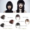 Clip In Bangs 100% Real Natural Human Hair Extension Hand Attached Neat Dark brown frange Bangs