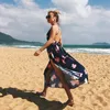 2018 Sexy Deep V-Neck Women Dress Backless Long Skirt Chiffon Split Cross Lace Up Summer Dress Sleeveless Beach Maxi Dress Vestidos