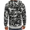 Nouveau sweat à sweat sweat-shirt Hoodies Camouflage de mode Camouflage Hoodie Mens Hip Hop Coat Zip Cardigan Mens Casual Tracksuit avec M-3XL