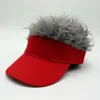 Nouveauté cheveux visière chapeau Golf perruque casquette faux réglable cadeau nouveauté fête personnalisé drôle chapeau Whol 7812474