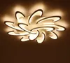 Opbouwmontage Moderne LED Plafondverlichting Kroonluchter voor Woonkamer Slaapkamer Wit / Zwart Kroonluchters Acrylice Lampenkap Lamp Verlichting LLFA