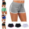 Shorts mulheres yoga calções esportivos de fitness casuais calças soltas verão correndo calças de praia casuais algodão elástico homewear calças de dormir yaf81