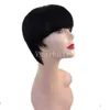 Pixie peruca dianteira do laço com franja nenhum laço boné sem cola brasileiro cabelo humano curto pixie corte peruca para women5318188