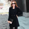 2018 Women Wool Trench Coat Outwear Autumn Winter Warm Woolen Long Coats Windbreaker Korean Fashion Female Solid Slim Overcoat