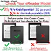 Vintage-Leder-Smart-Book-Hülle für Kindle Paperwhite 1 2 3 (2013 2012). Flip-Cover mit Stylus-Magnetverschluss und automatischem Schlafmodus