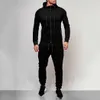 Casual Brand Winter Sets Långärmad Hoodies + Byxor Män Tracksuits Sweatshirts Sweatpants Casual Sportswear Byxor Plus Storlek