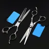 professional japan 440c 6 inch Hollow hair scissors salon cutting barber makas haircut thinning shears hairdressing scissors set