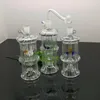 Garrafa de água de vidro com 8 diamantes, vidro bbong wwater, moedor de unhas de titânio, borbulhadores de vidro para cachimbo de fumo, cores misturadas