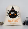 9 styles Halloween Large Canvas bags cotton Drawstring Bag With Pumpkin devil spider Hallowmas Gifts Sack Bags kids candy pouch