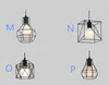 Rétro en fer forgé petit pendentif éclairage LED chambre créative lampe à tête unique simple repas lustre salon A791