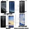 Case Friendly Screen Protector Curved Tempered Glass For Samsung Galaxy S21 Ultra Note 20 10 9 8 S10 S9 S8 Plus 3D No Wips